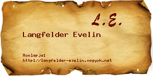 Langfelder Evelin névjegykártya